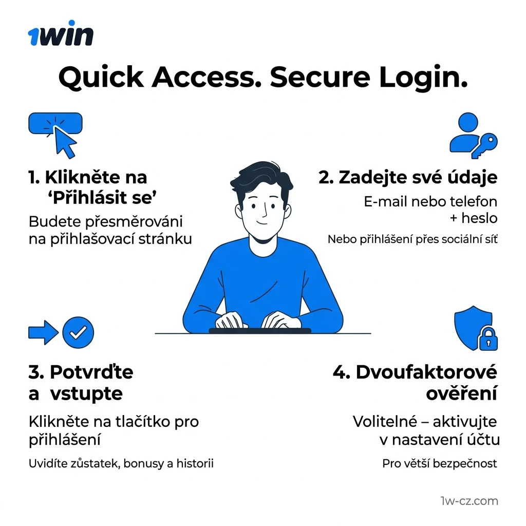 Přihlášení k účtu 1win – rychlý postup pro přístup k funkcím platformy, bonusům a historii her.