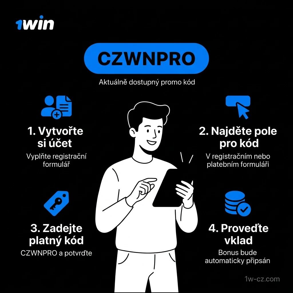 1win promo kód CZWNPRO pro Českou republiku – bonusy při registraci a vkladu