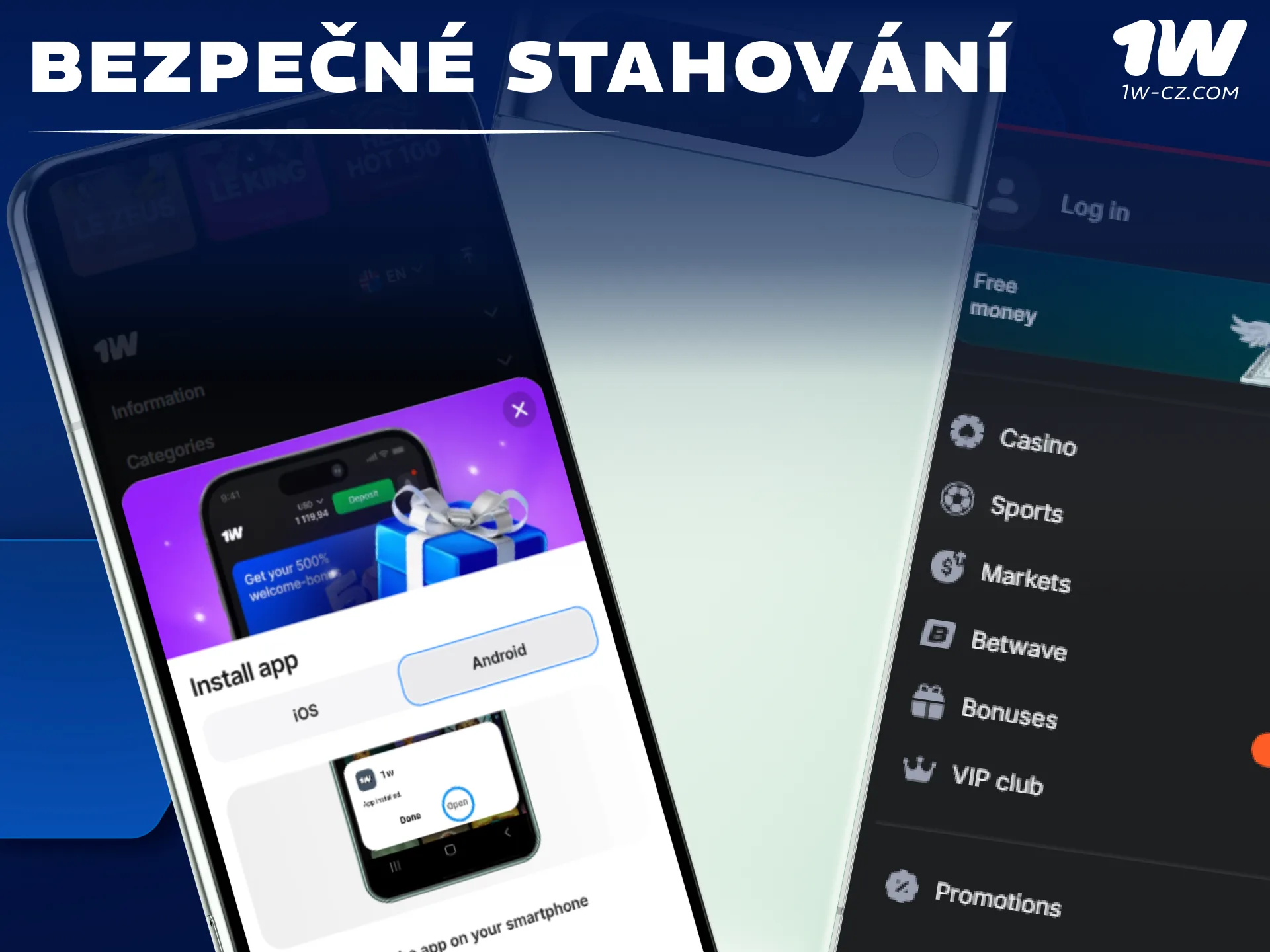 Stáhněte si bezpečně ověřený soubor APK pro mobilní aplikaci 1W.