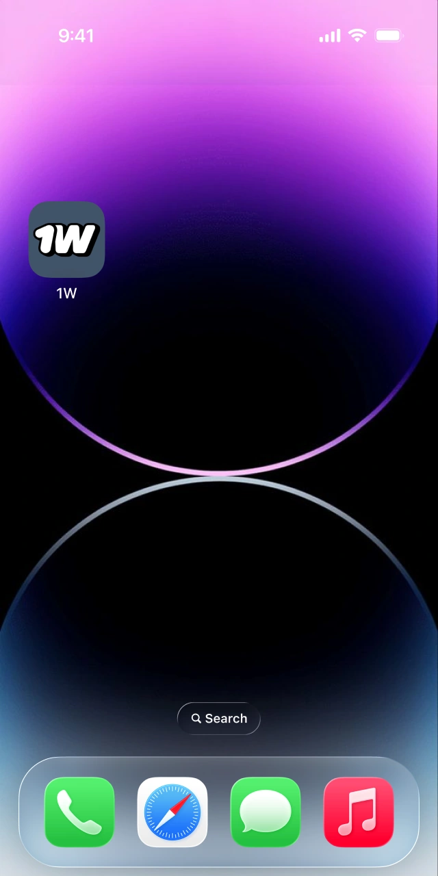 Spusťte novou iOS aplikaci 1W a přihlaste se ke sázkám.