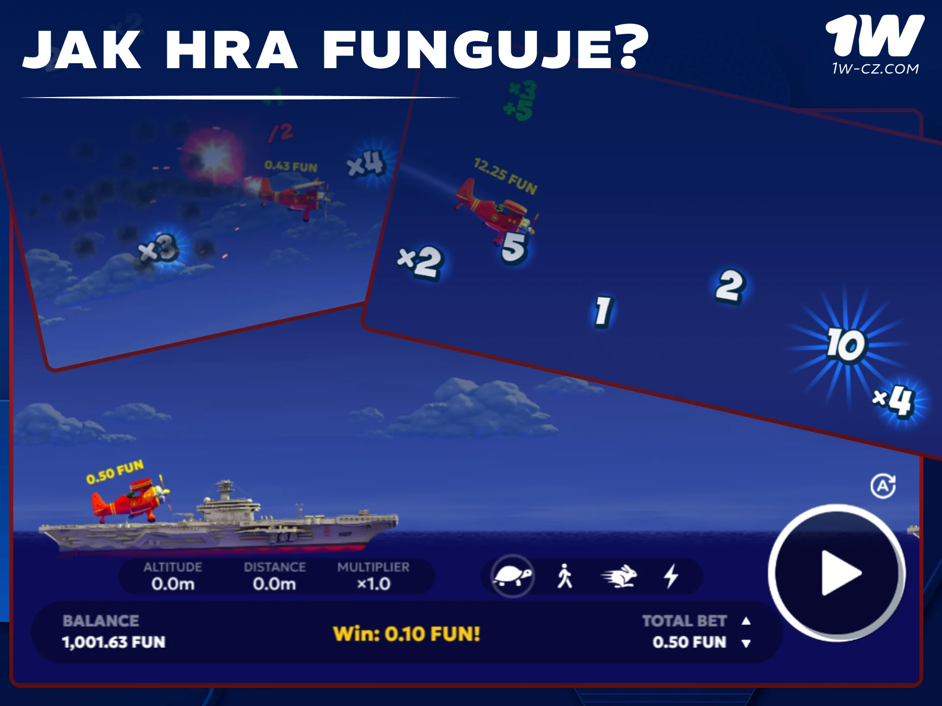 Naučte se základní pravidla a zjistěte, jak funguje crash hra Aviamasters na 1W.