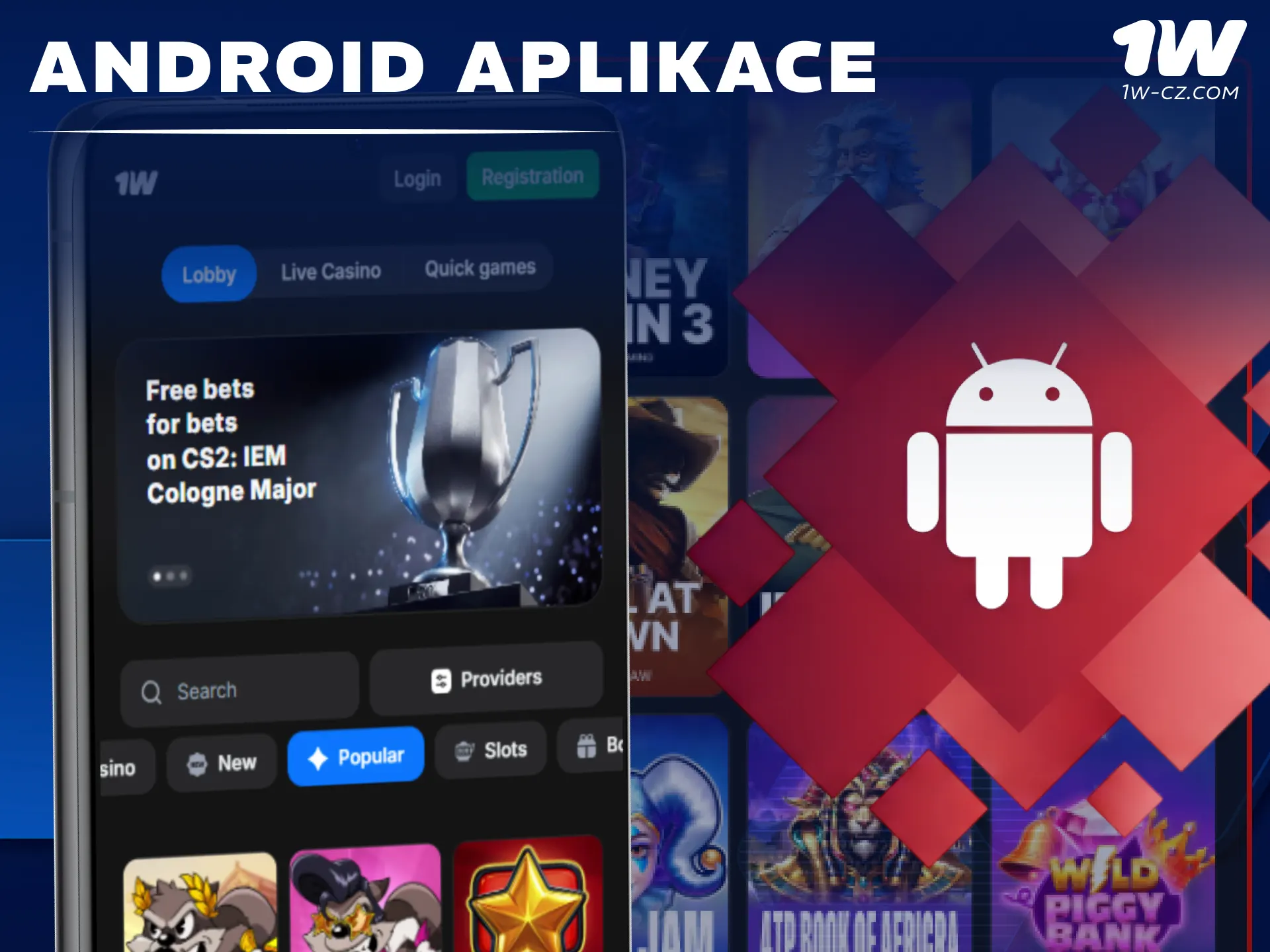 Stáhněte si a nainstalujte oficiální mobilní aplikaci 1W pro systém Android.