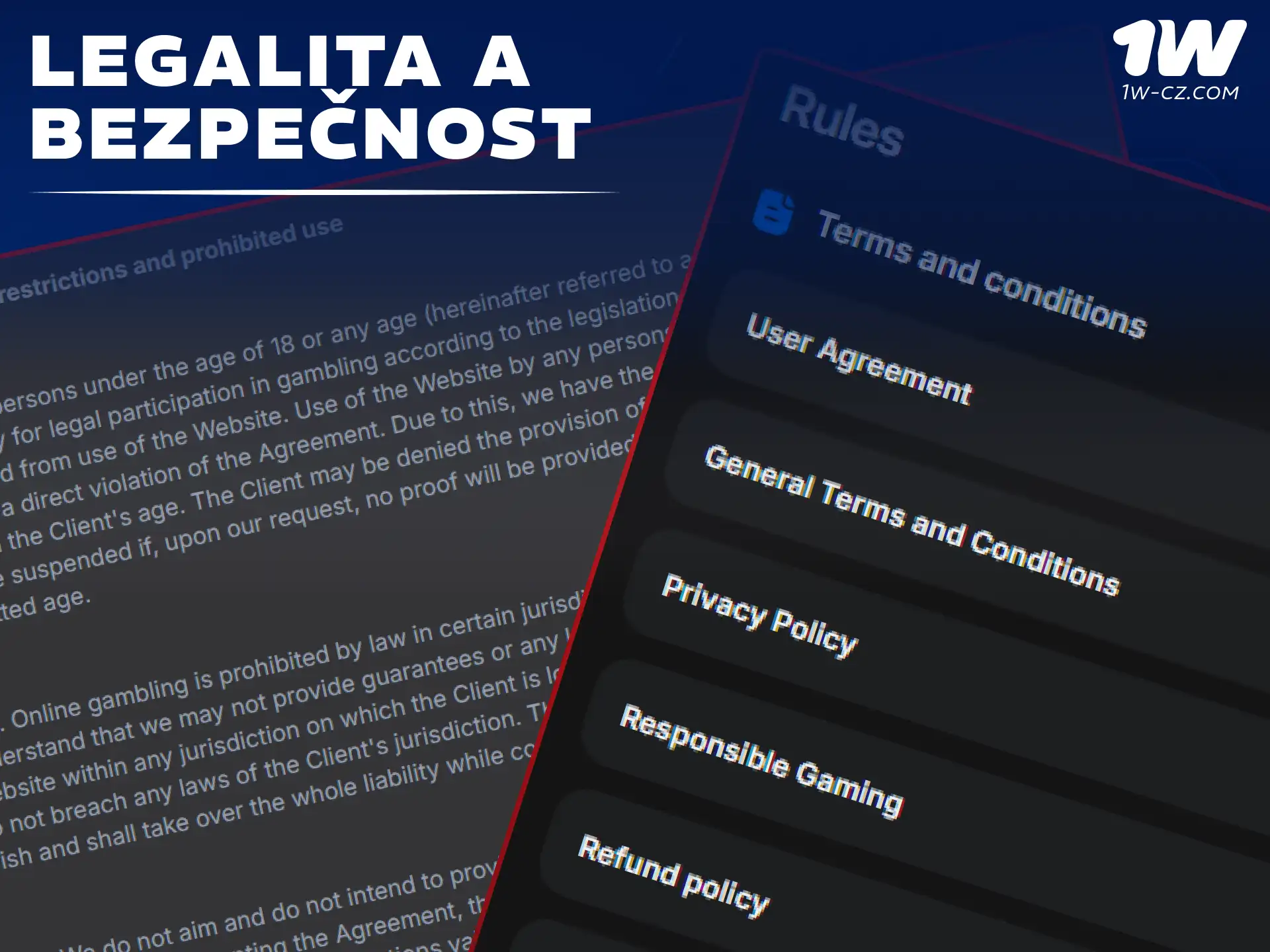 Přečtěte si informace o spolehlivosti, licenci a bezpečnosti platformy 1W v České republice.
